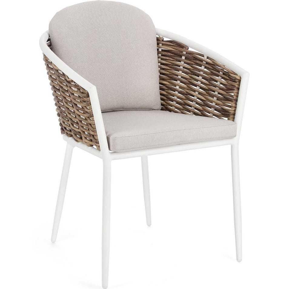 mutoni Fauteuil de jardin Maribela blanc  