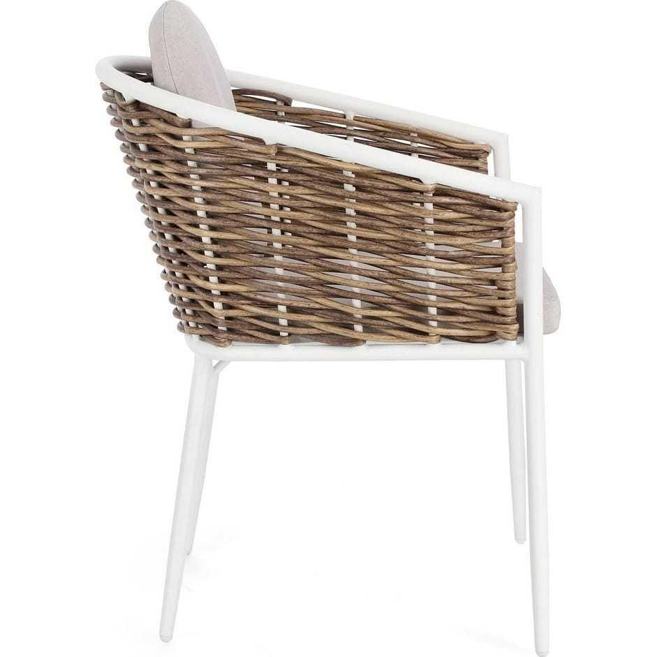 mutoni Fauteuil de jardin Maribela blanc  