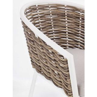 mutoni Fauteuil de jardin Maribela blanc  