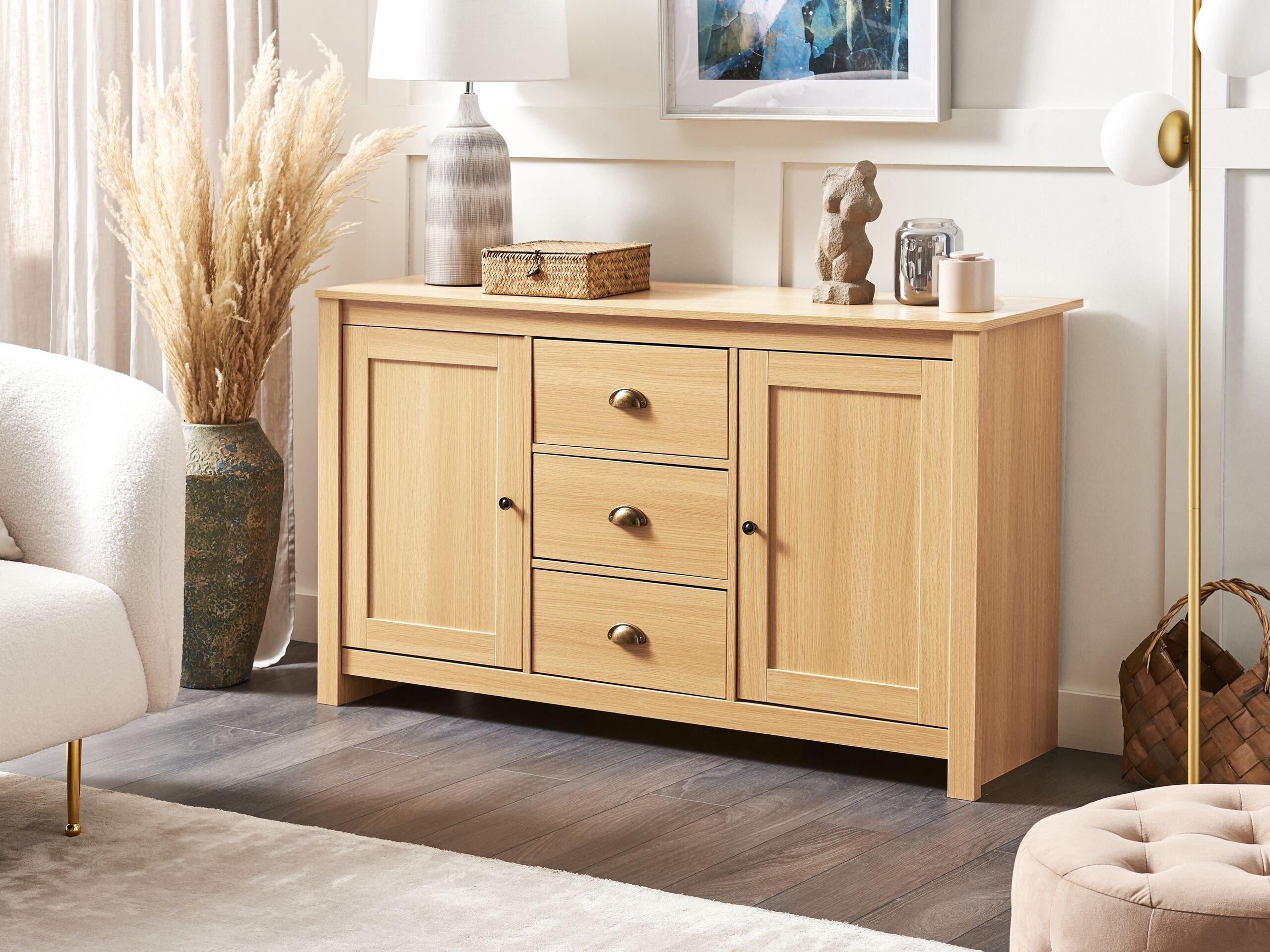 Beliani Sideboard mit 2 Türen aus Faserplatte Retro LANSIN  