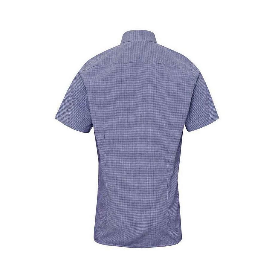 PREMIER Kurzärmliges Slim Fit Popeline Karoshirt  