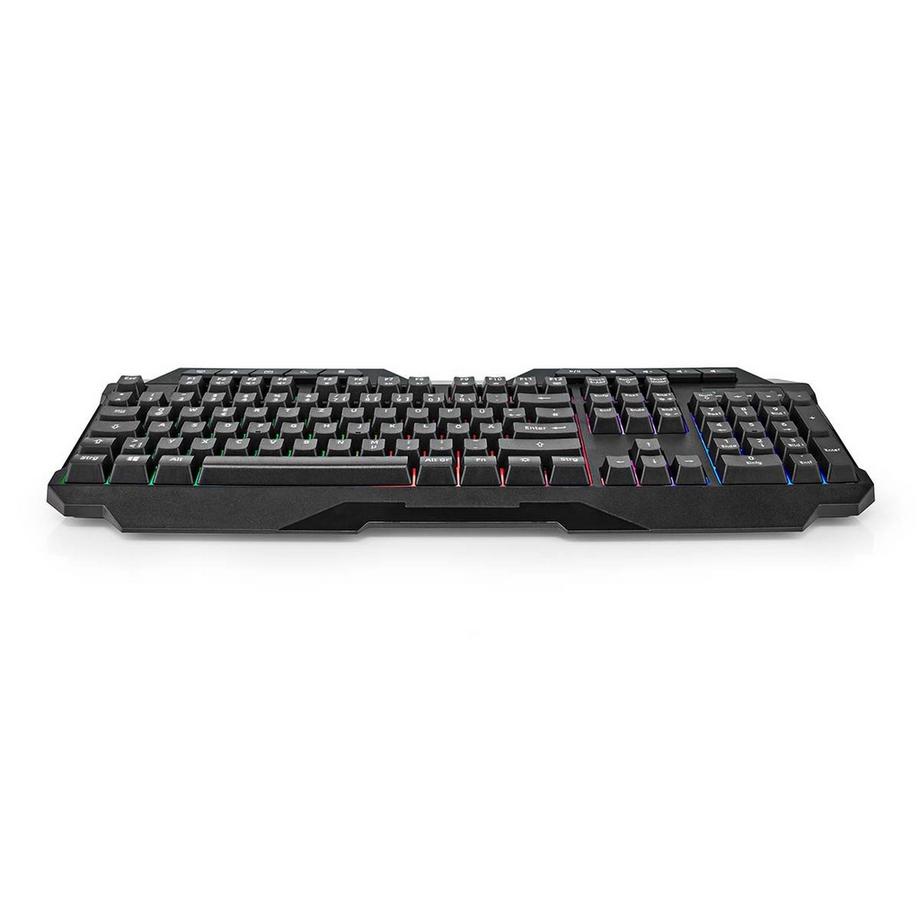 Nedis  Kabelgebundene Gaming-Tastatur | USB Typ-A | Membrantasten | LED | QWERTZ | DE Layout | USB-Stromversorgung | Länge des Stromkabels: 1,30 m | Multimedia 
