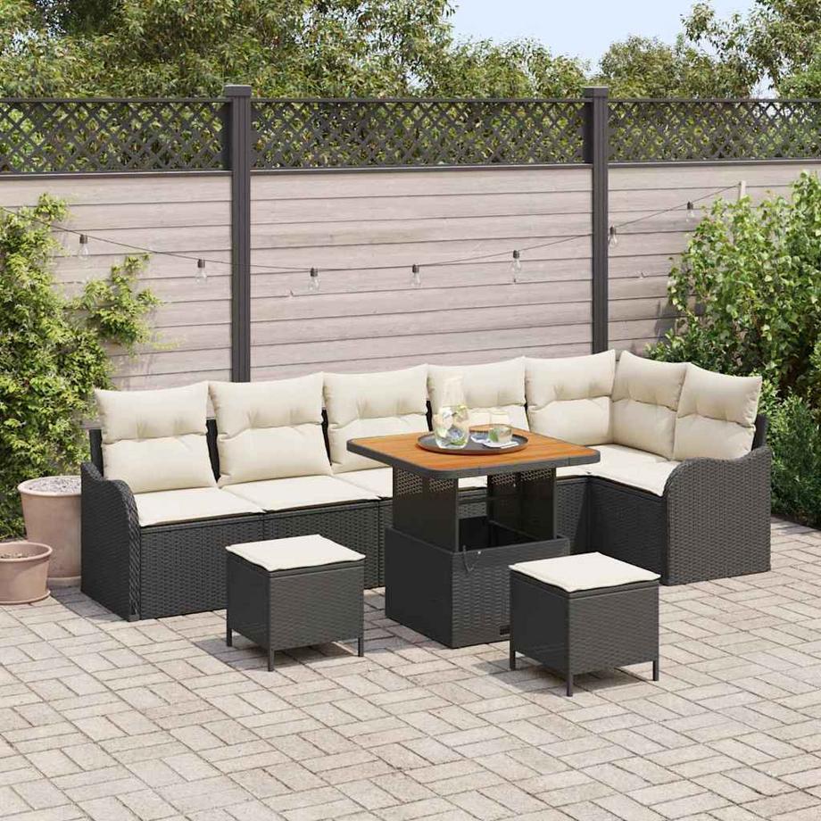 VidaXL Ensemble de canapé de jardin poly rattan  