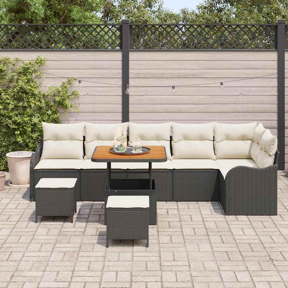 VidaXL Ensemble de canapé de jardin poly rattan  
