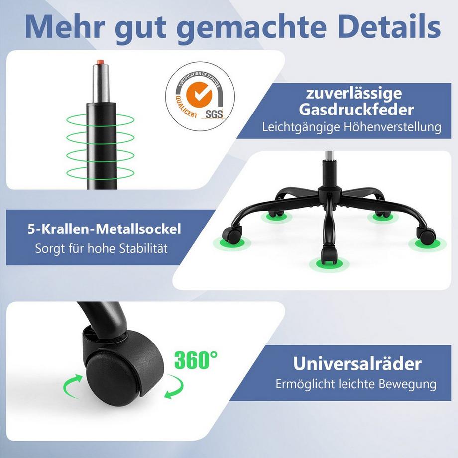 Northix Ergonomischer Bürostuhl, verstellbar  