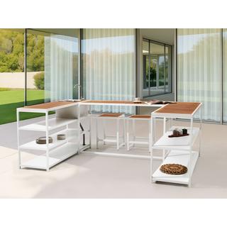 Beliani Gartentisch aus Stahl Modern AVETRANA  