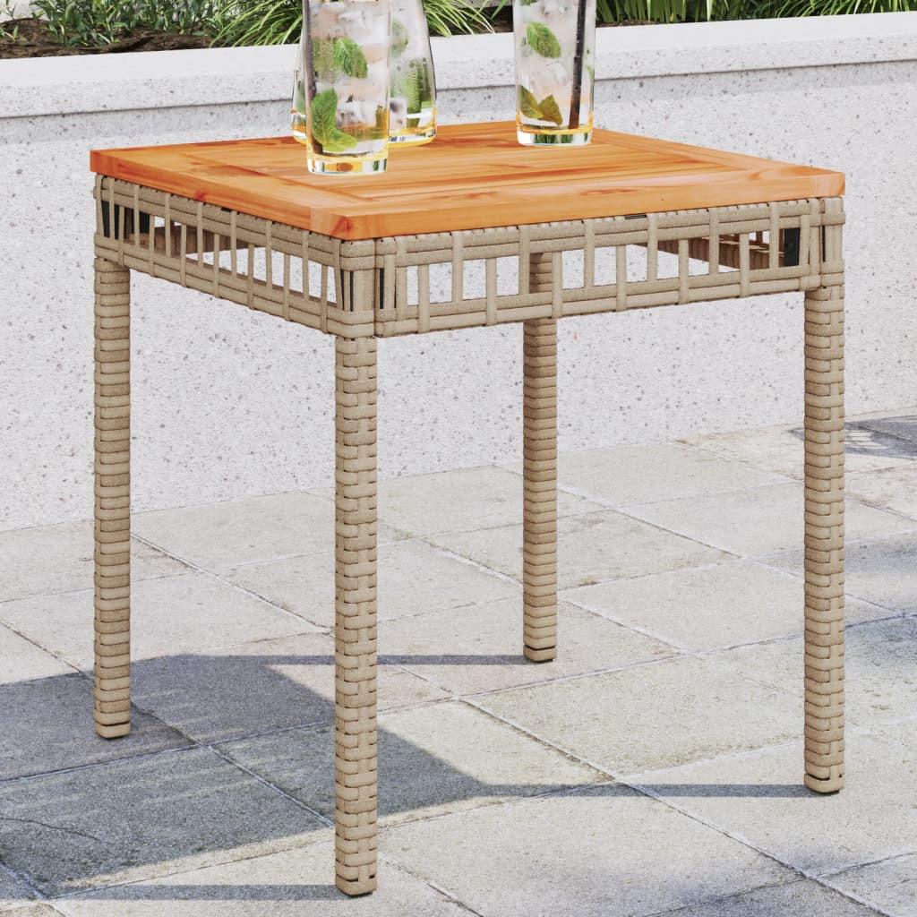 VidaXL Table de jardin rotin synthétique  