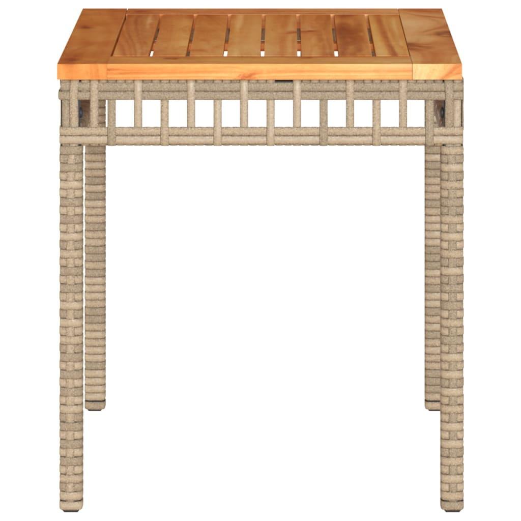 VidaXL Table de jardin rotin synthétique  