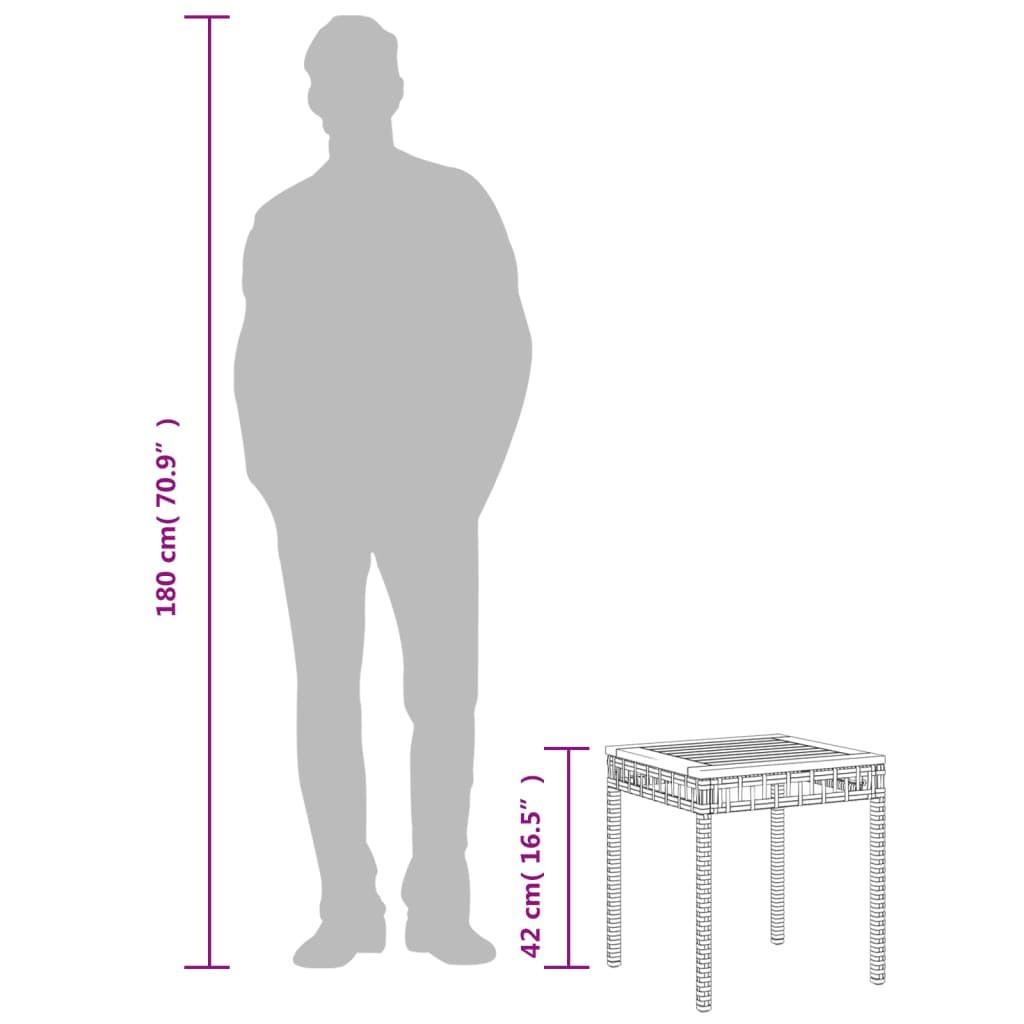 VidaXL Table de jardin rotin synthétique  