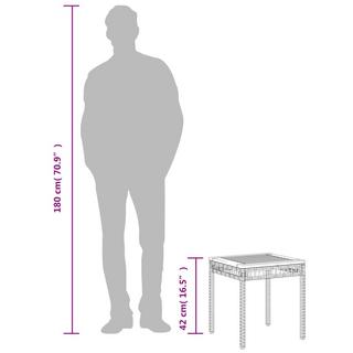 VidaXL Table de jardin rotin synthétique  