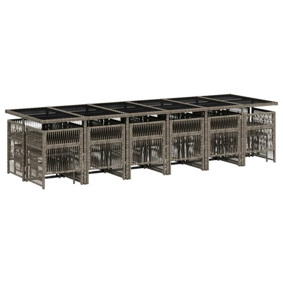 VidaXL set da pranzo da giardino Polirattan  
