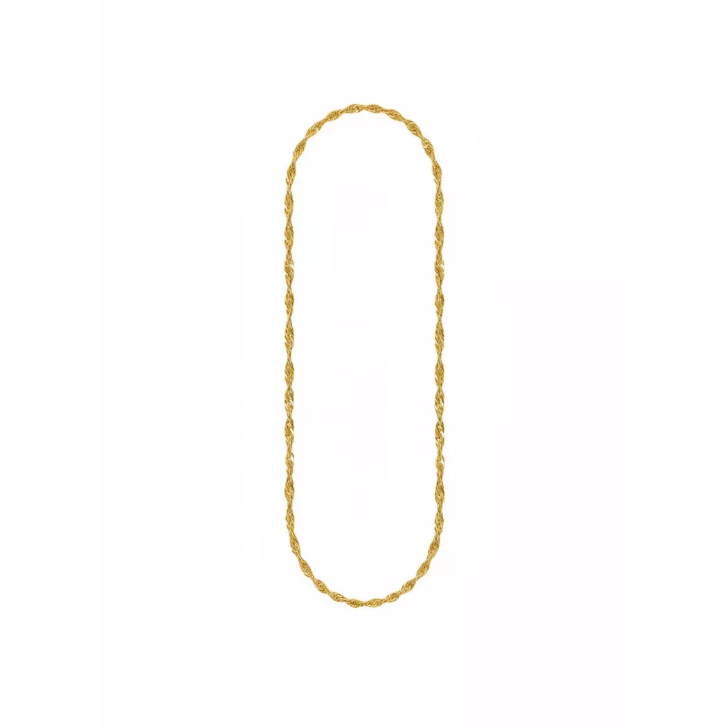 THOMAS SABO Gold Plated Singaporean 45cm Twist Curb Chain KE2284-413-39-L45v
