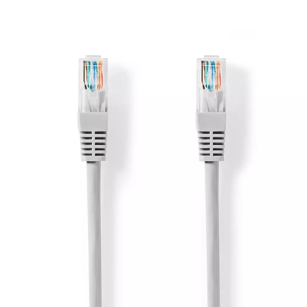 Nedis – CAT5e Netzwerkkabel | U/UTP RJ45 Stecker 0,50 m Rund PVC Grau Etikett, One Size