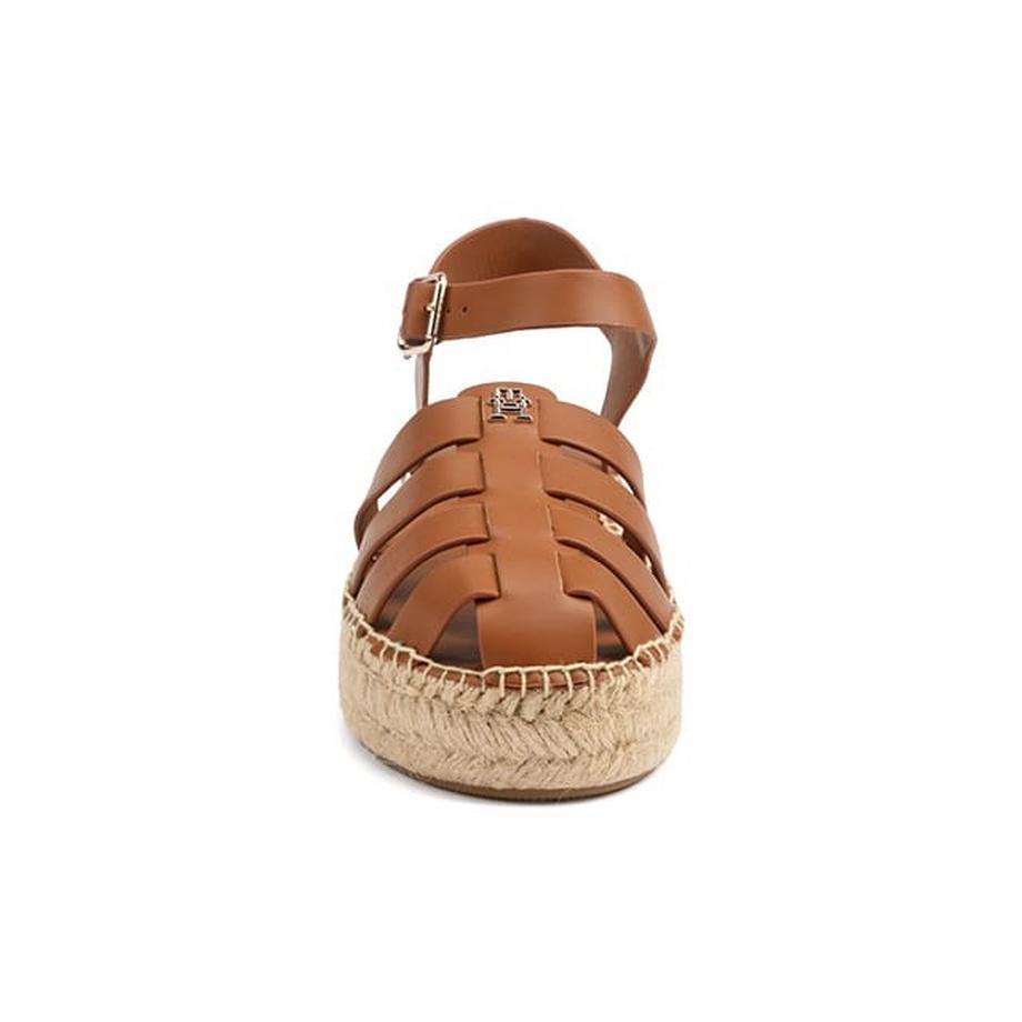 TOMMY HILFIGER Authentic Leather Espadrille Keilsandalen  