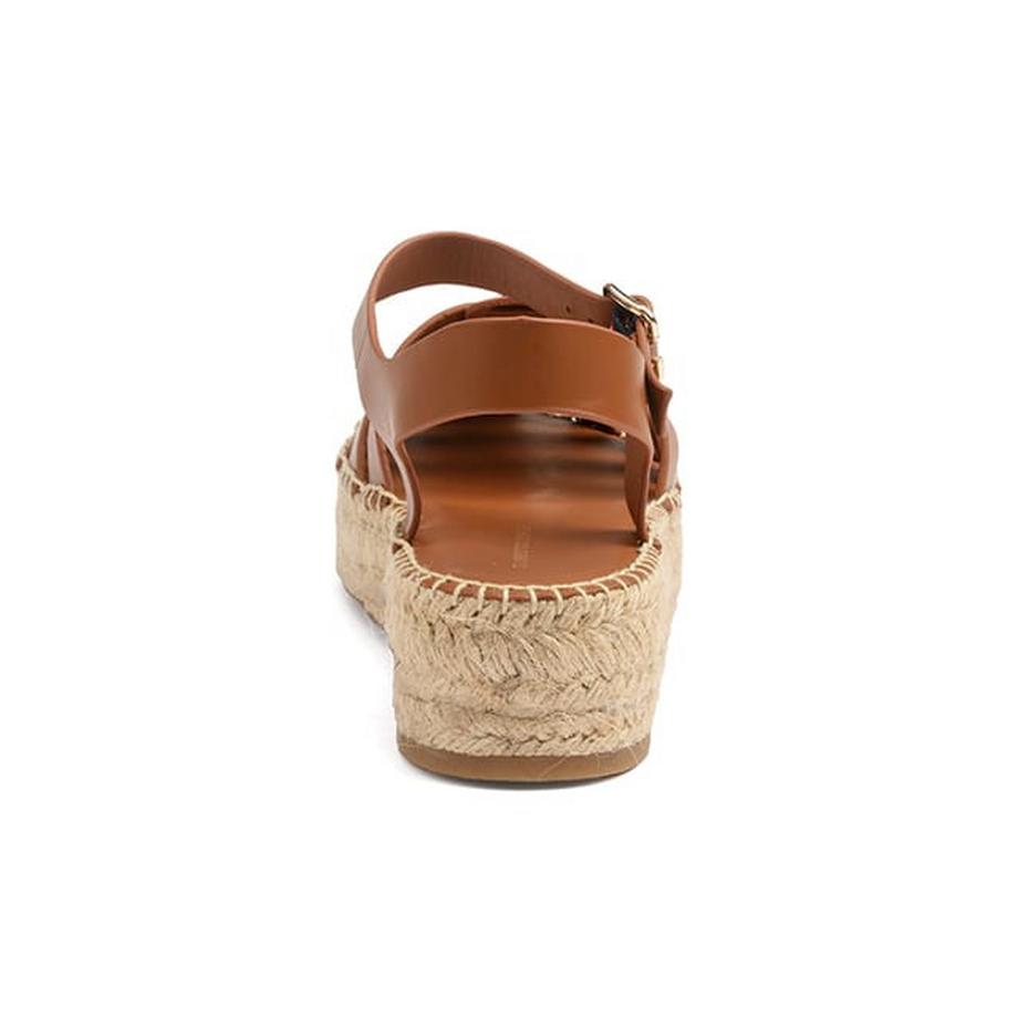 TOMMY HILFIGER Authentic Leather Espadrille Keilsandalen  
