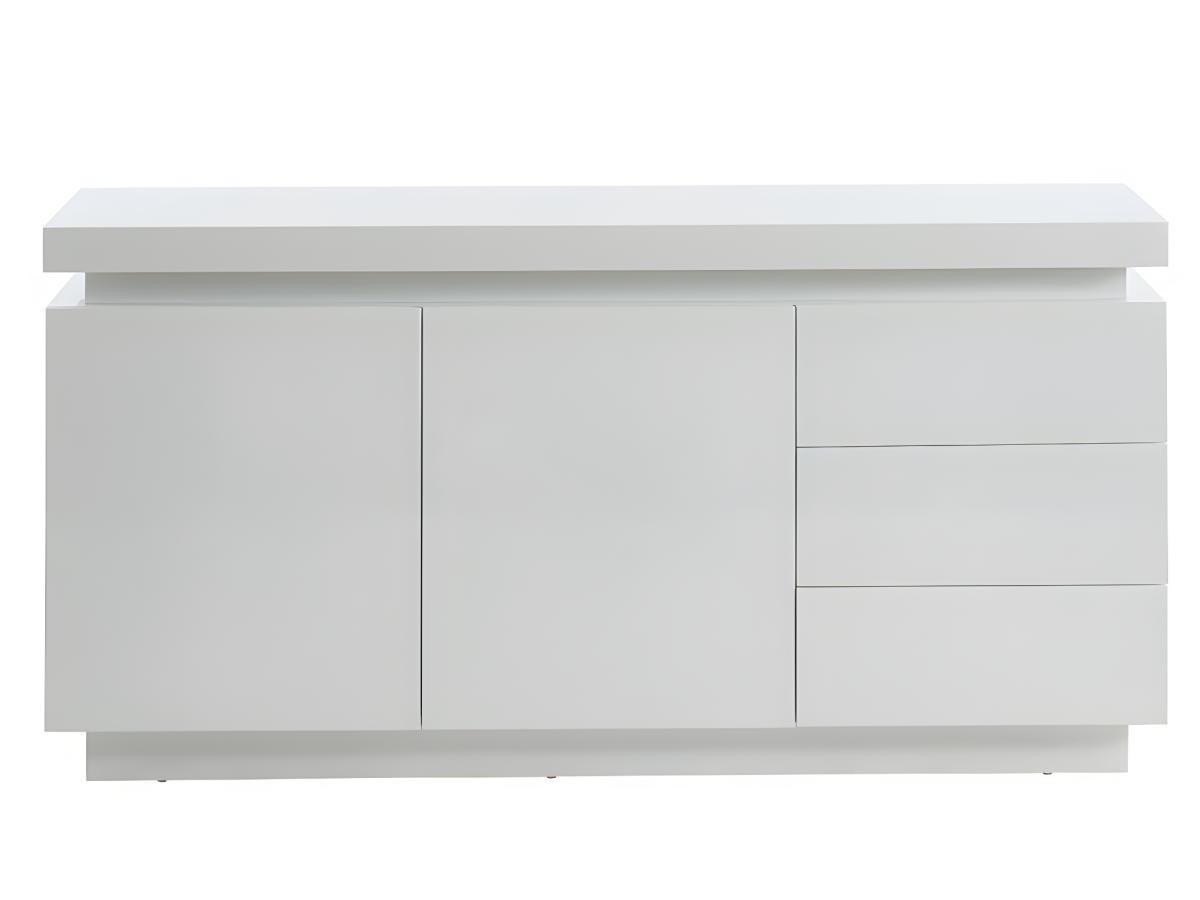 Vente-unique Buffet EMERSON II LEDs 2 portes 3 tiroirs MDF laqué  