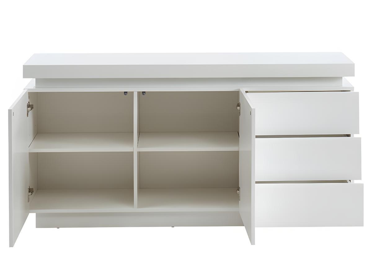 Vente-unique Buffet EMERSON II LEDs 2 portes 3 tiroirs MDF laqué  