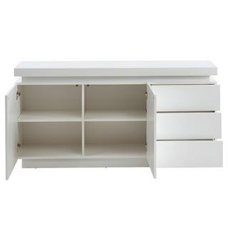 Vente-unique Buffet EMERSON II LEDs 2 portes 3 tiroirs MDF laqué  