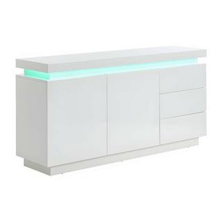 Vente-unique Buffet EMERSON II LEDs 2 portes 3 tiroirs MDF laqué  