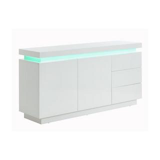 Vente-unique Buffet EMERSON II LEDs 2 portes 3 tiroirs MDF laqué  