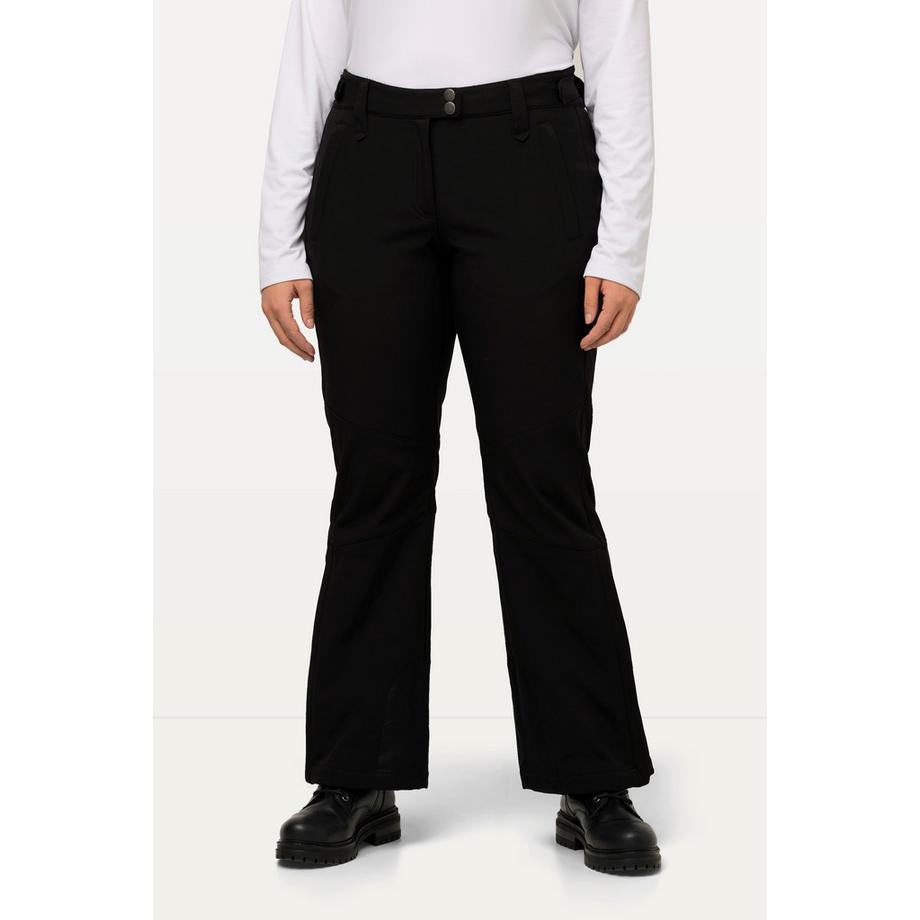 Ulla Popken Pantalon Softshell déperlant avec fermeture à scratch et pare-neige  