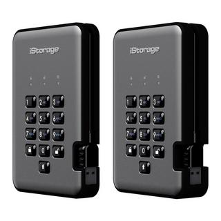 iStorage  DiskAshur PRO2 256-bit 3TB USB 3.2 secure encrypted hard drive IS-DAP2-256-3000-C-G 