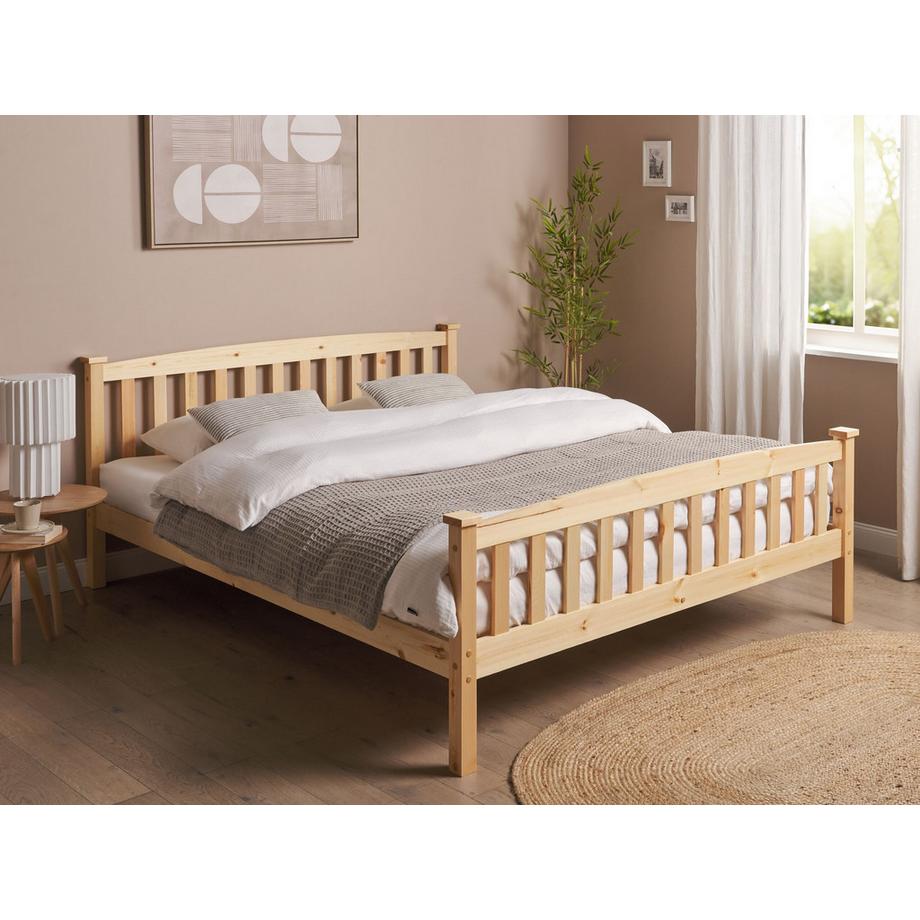 Beliani Bett mit Lattenrost aus Kiefernholz  GIVERNY  