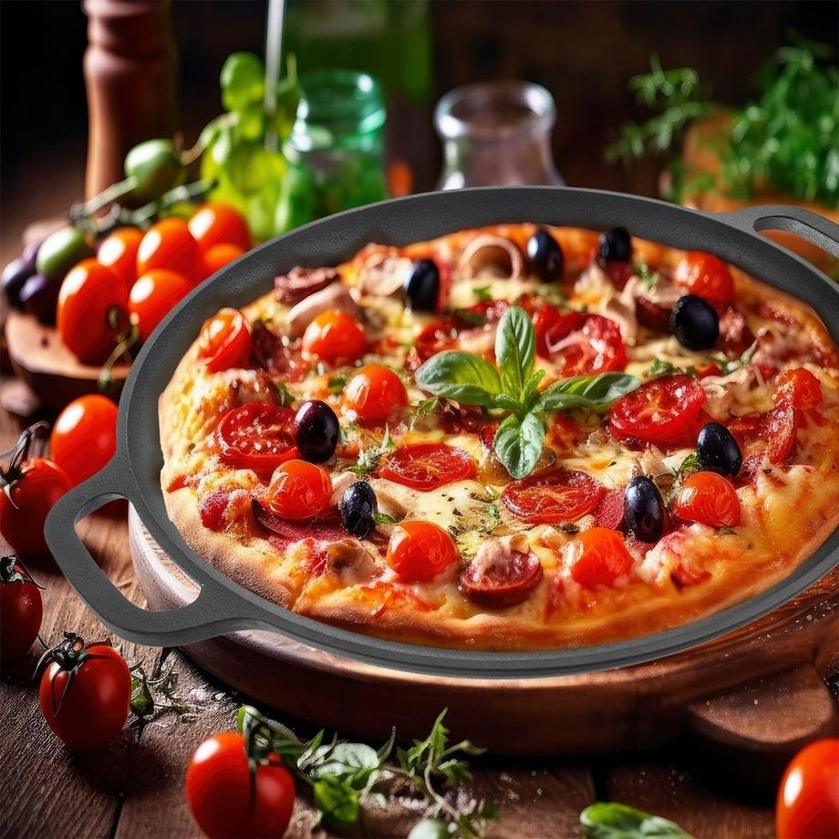 Orion  Poêle en fonte avec poignée pour four, cuisinière et feu ouvert 