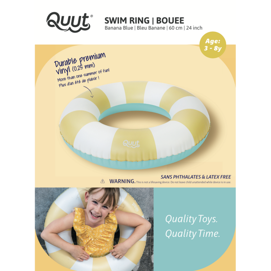 Quut  Swim rings, Medium Banana blue 60cm, Quut 