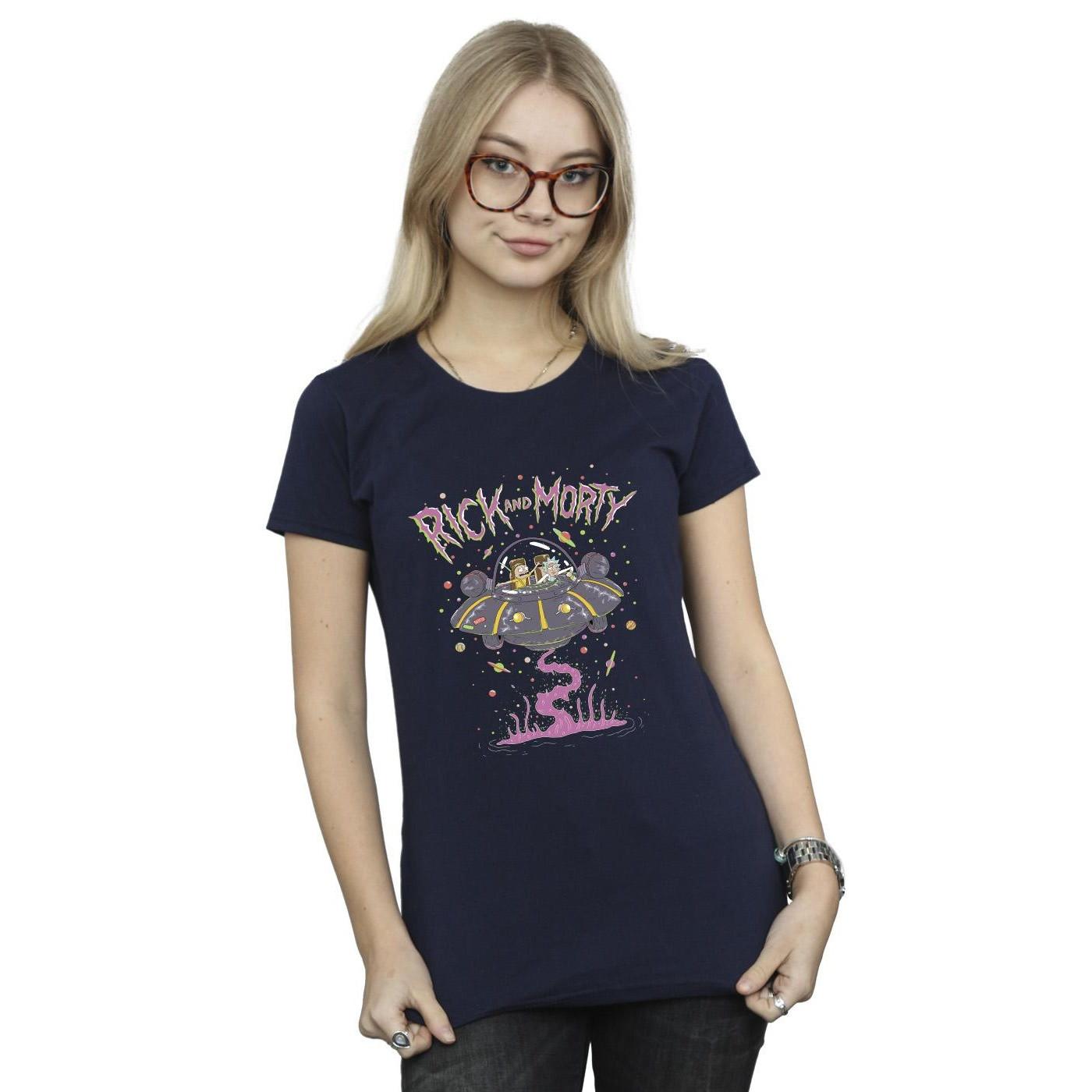 Rick And Morty Rick and Morty Raumschiff Print T-Shirt  
