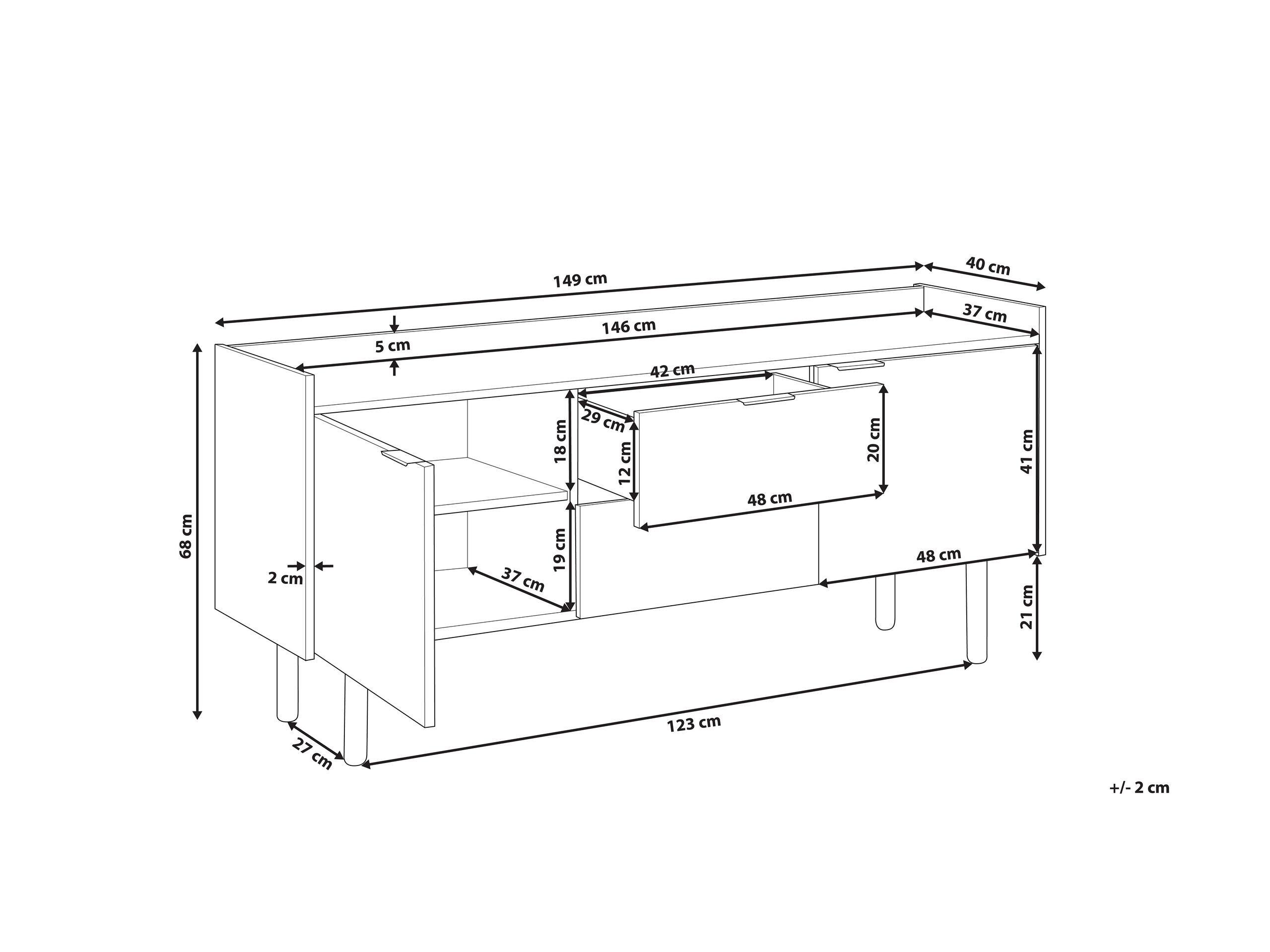 Beliani Commode en MDF Moderne MADERA  