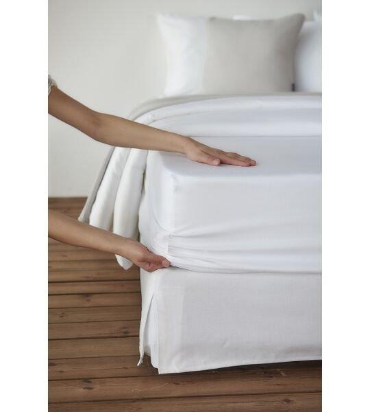 Living Home Uni Satin Oberleintuch  