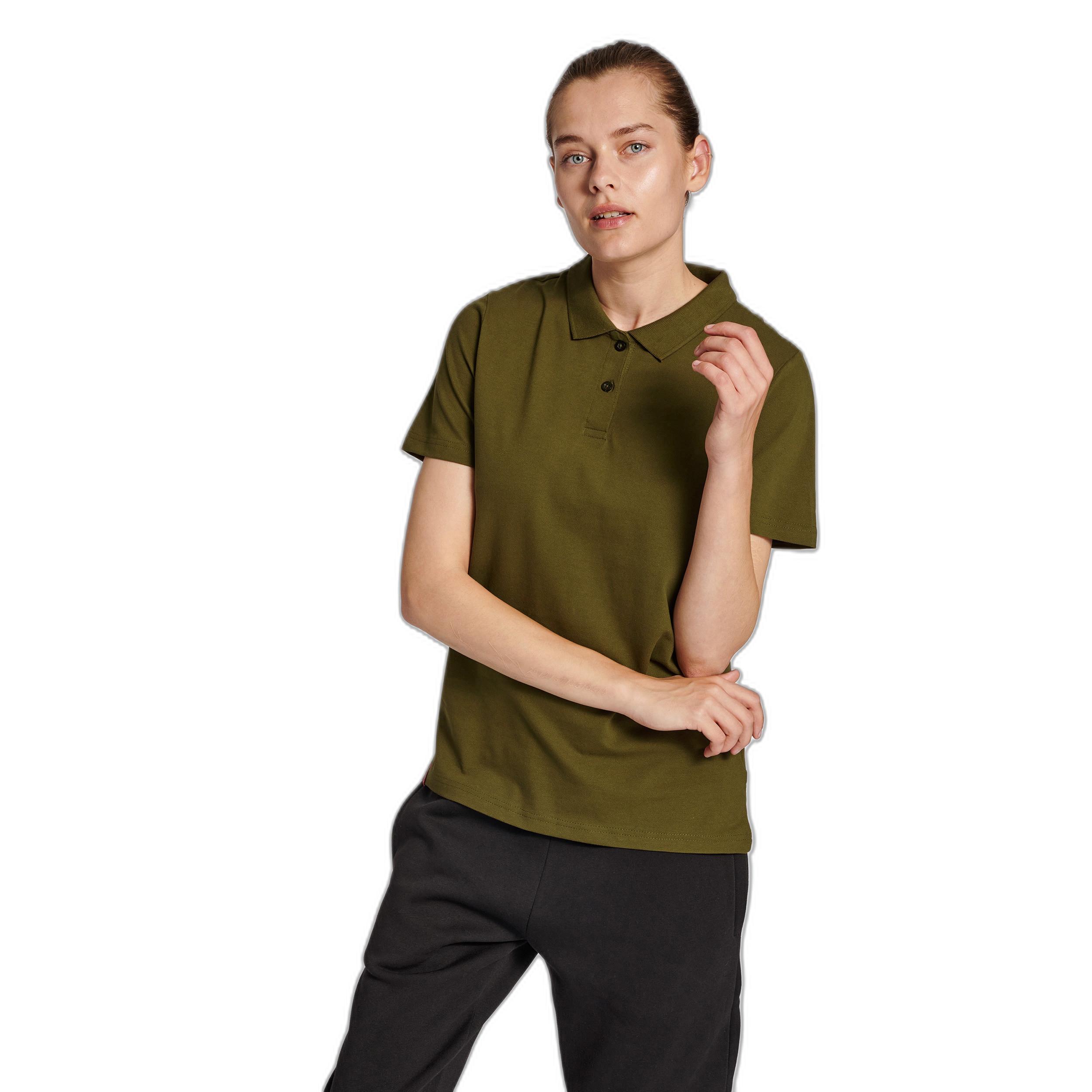 Hummel  stretch-poloshirt für damen red 