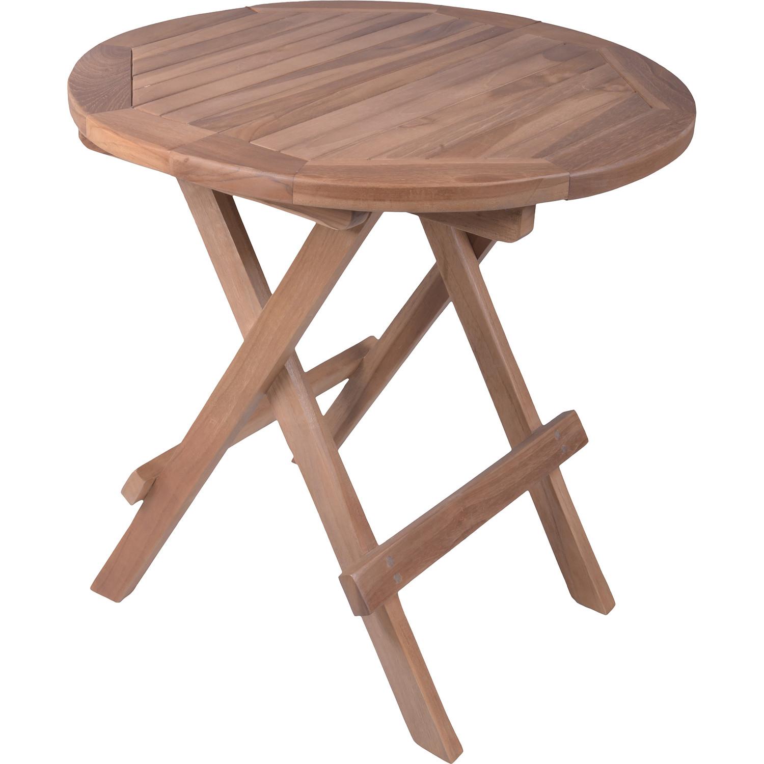 mutoni Table d'appoint de jardin Luang teck naturel 50x50  