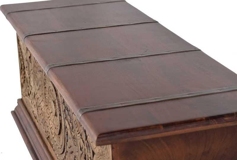 mutoni Coffre mangue marron bicolore 116x40  