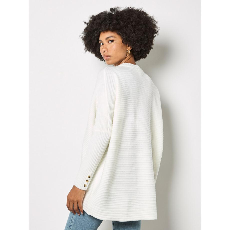 APRICOT Maglione Lavorato a Maglia Chevron Maniche a Pipistrello  