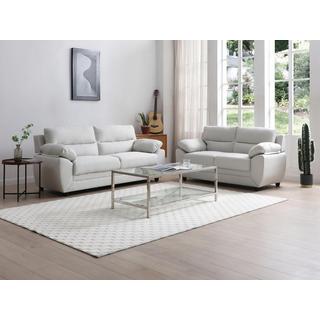 Vente-unique Sofa 3-Sitzer & 2-Sitzer - Stoff - Beige - MANOA  