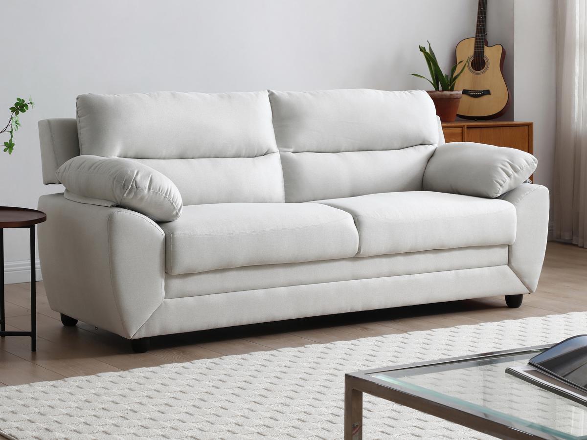 Vente-unique Sofa 3-Sitzer & 2-Sitzer - Stoff - Beige - MANOA  