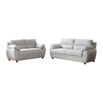 Sofa 3-Sitzer & 2-Sitzer - Stoff - Beige - MANOA