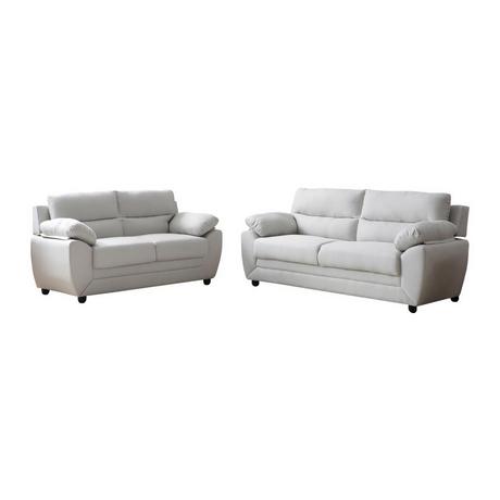 Vente-unique Sofa 3-Sitzer & 2-Sitzer - Stoff - Beige - MANOA  