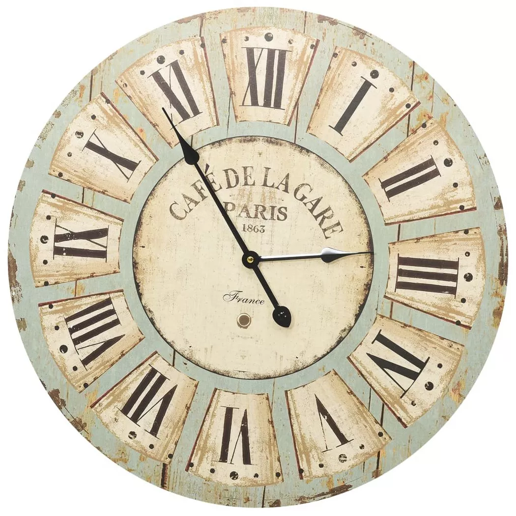 VidaXL - Horloge murale mdf, One Size, Multicolor