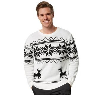 Tectake  Pullover natalizio Paesaggio invernale bianco-nero 