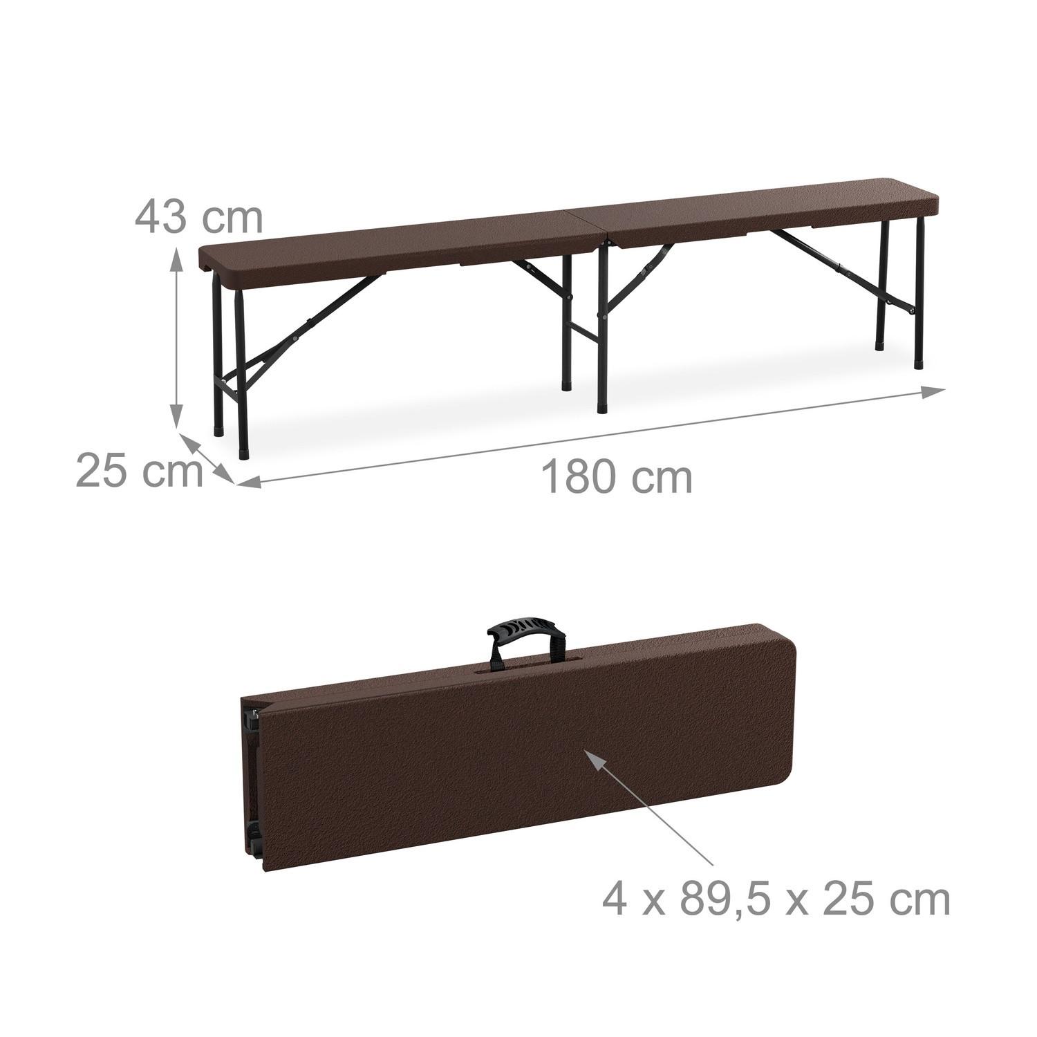 B2X Ensemble de bancs à bière de 2 180 cm  