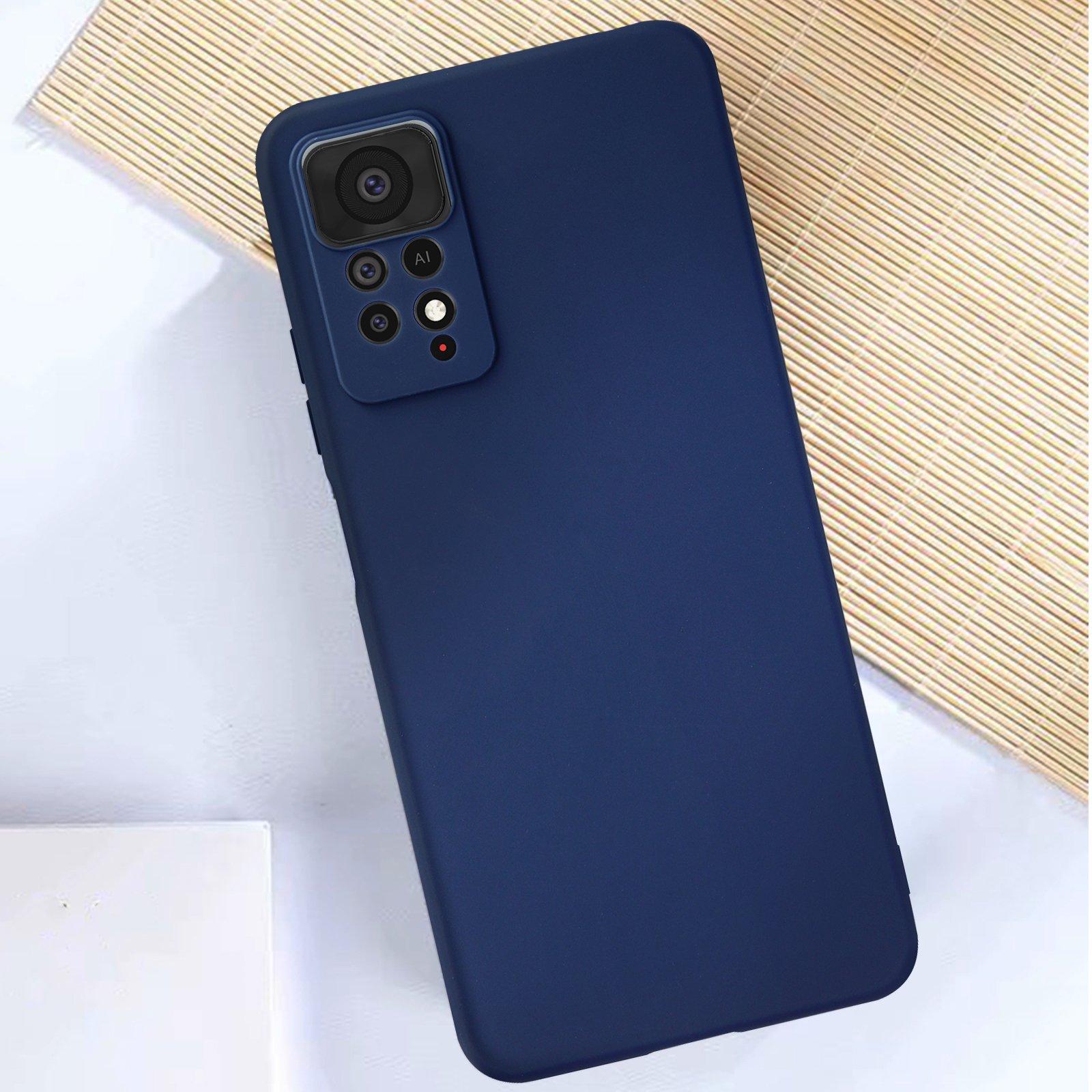 Avizar  Cover Redmi Note 11 Pro 5G silicone blu 