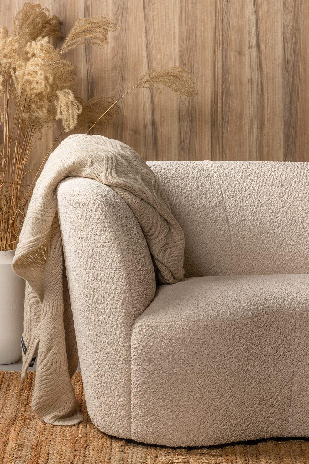 mutoni Sofa Stone links Bouclé creme 112  