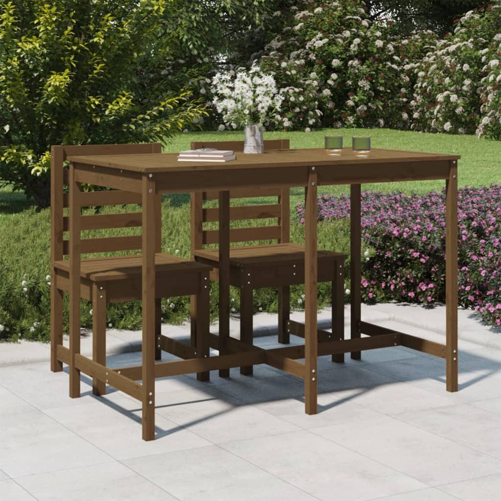 VidaXL Table de jardin bois de pin  