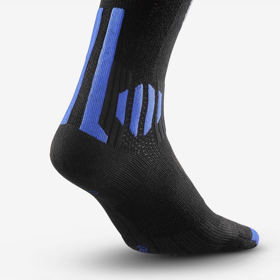 WEDZE  Sehr atmungsaktive Ski-Thermosocken, Merinowolle, Erw., 900 Xsocks Schwarz 