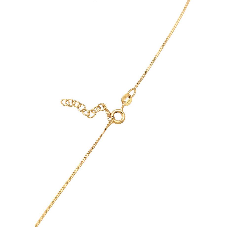 Elli  Halskette Elli Halskette Choker Synthetischer Smaragd 925 Silber Vergoldet 