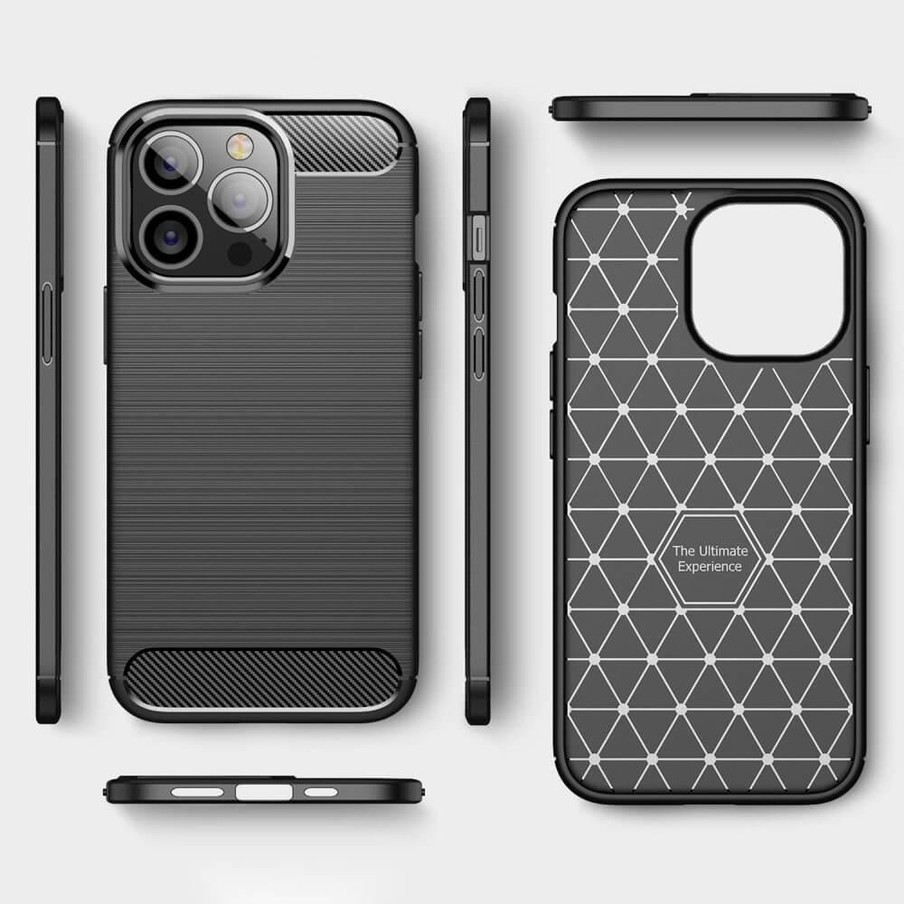 Cover-Discount  iPhone 14 Pro Max - Metall Carbon Look Hülle 