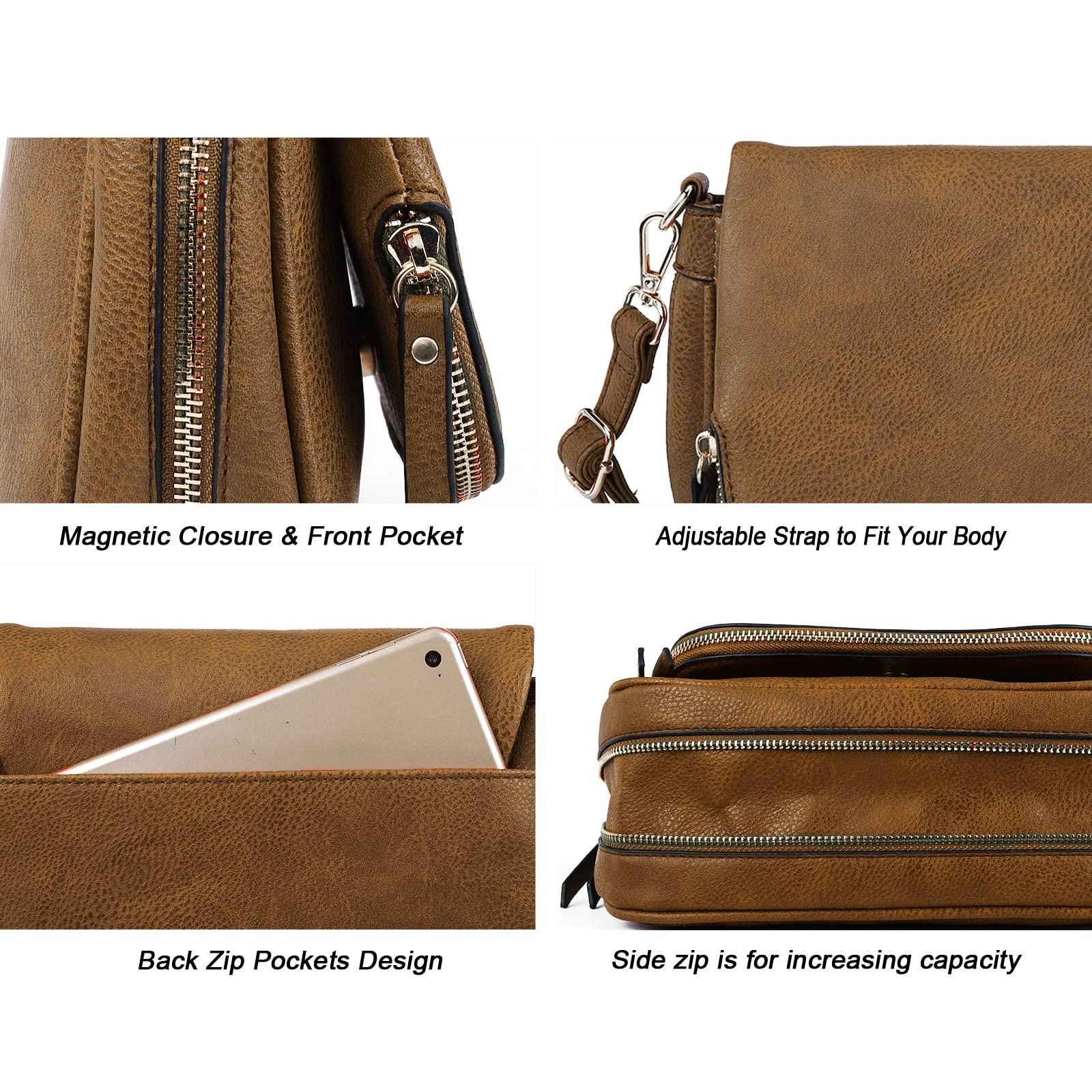 Only-bags.store Kleine Crossbody-Tasche , PU-Leder, über die Schulter, Crossbody-Handtaschen mit mehreren Taschen Kleine Crossbody-Tasche , PU-Leder, über die Schulter, Crossbody-Handtaschen mit mehreren Taschen 